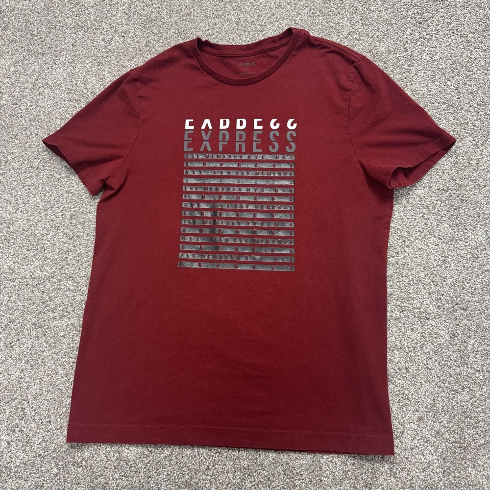 Express Shirt Mens Medium Red Logo Graphic Tee T-Shirt Streetwear Casual